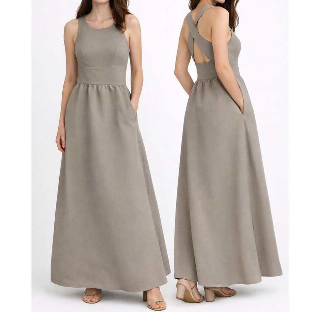 AMSALE Fiona Dress in Champagne Cream in Size 0